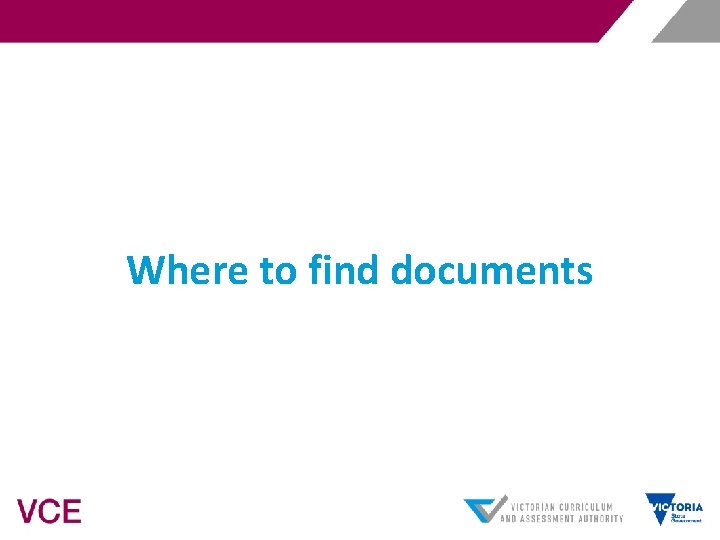 Where to find documents 