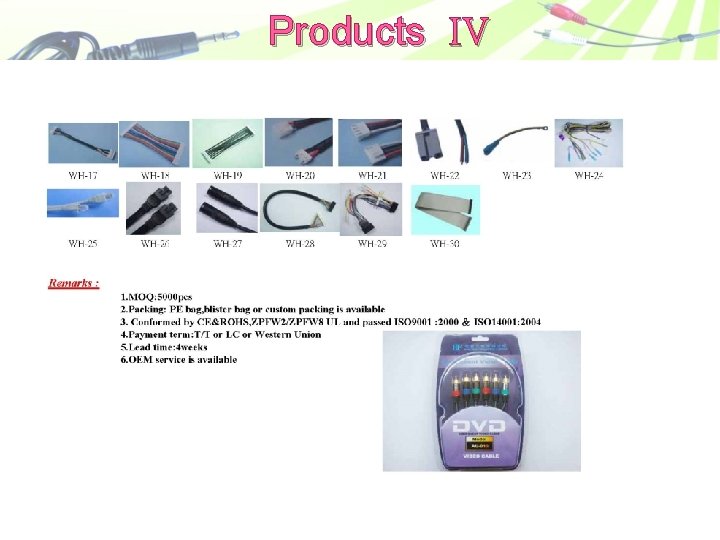 Products IV 