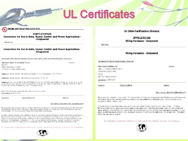 UL Certificates 