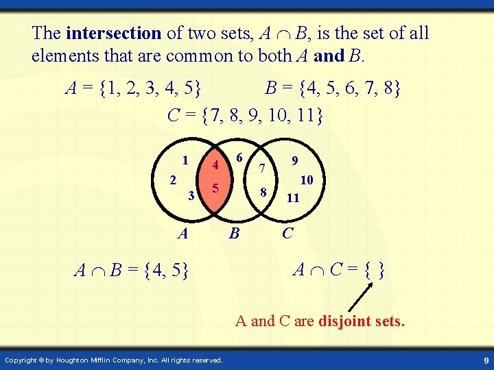 Digital Lesson Sets A set is a collection