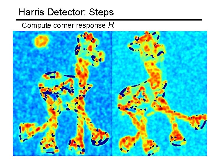 Harris Detector: Steps Compute corner response R Harris Detector: Steps Compute corner response R
