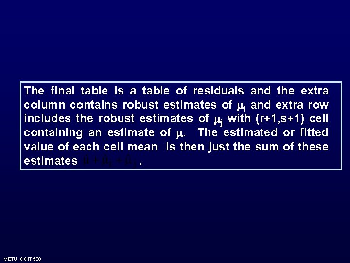 The final table is a table of residuals and the extra column contains robust The final table is a table of residuals and the extra column contains robust