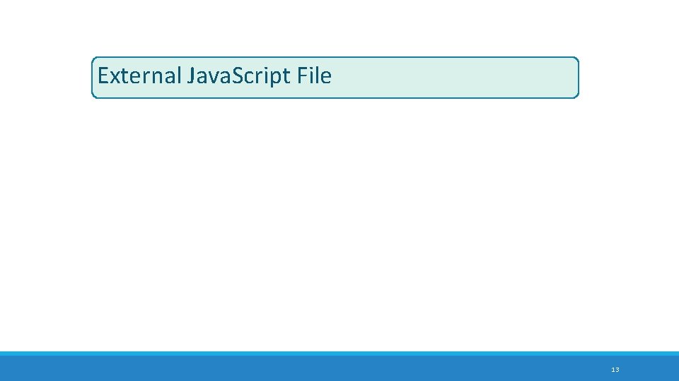 External Java. Script File 13 