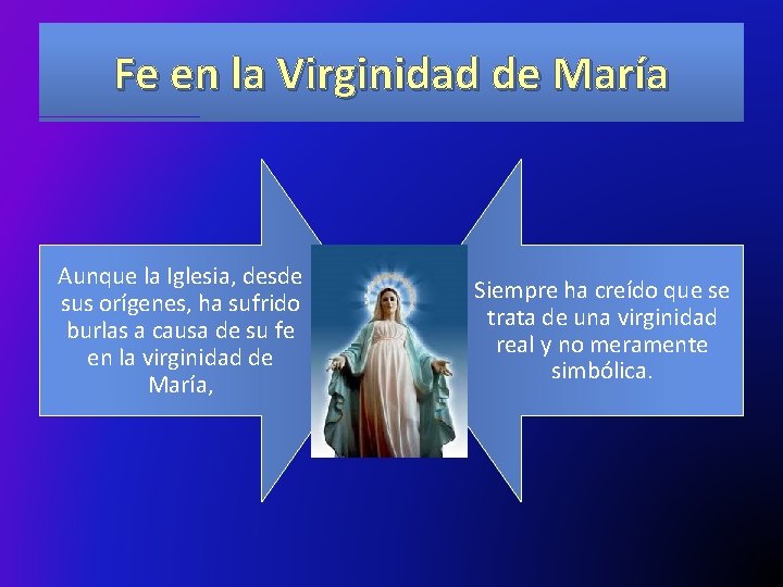 Fe en la Virginidad de María Aunque la Iglesia, desde sus orígenes, ha sufrido Fe en la Virginidad de María Aunque la Iglesia, desde sus orígenes, ha sufrido