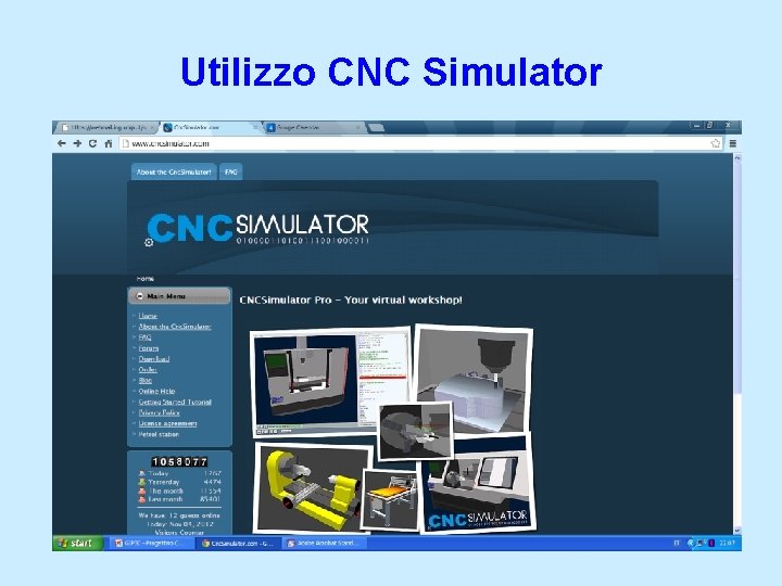 Utilizzo CNC Simulator 