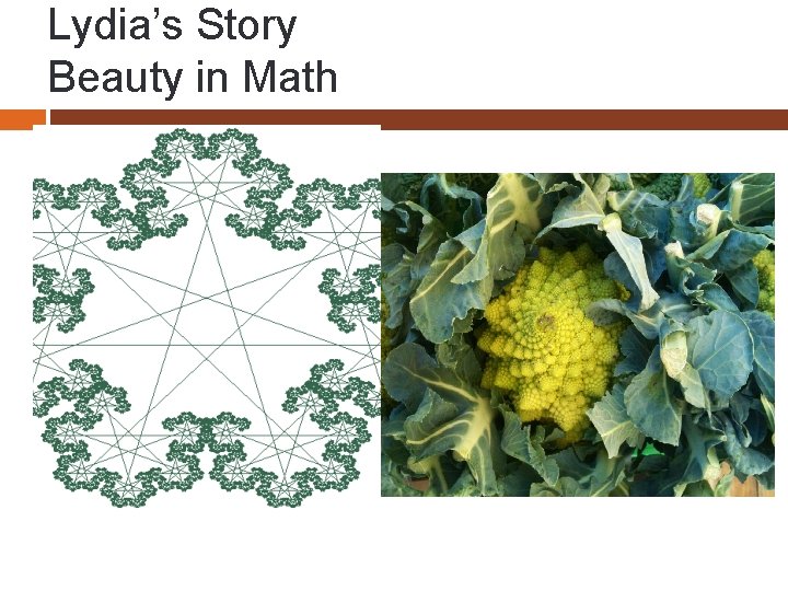 Lydia’s Story Beauty in Math 