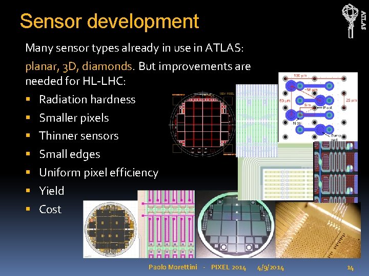 ATLAS Sensor development Many sensor types already in use in ATLAS: planar, 3 D,