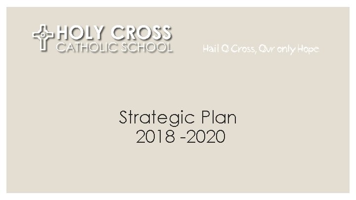 Strategic Plan 2018 -2020 