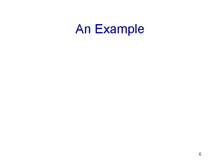 An Example 6 