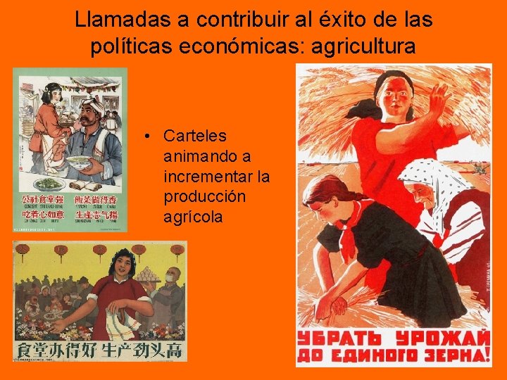 Llamadas a contribuir al éxito de las políticas económicas: agricultura • Carteles animando a Llamadas a contribuir al éxito de las políticas económicas: agricultura • Carteles animando a