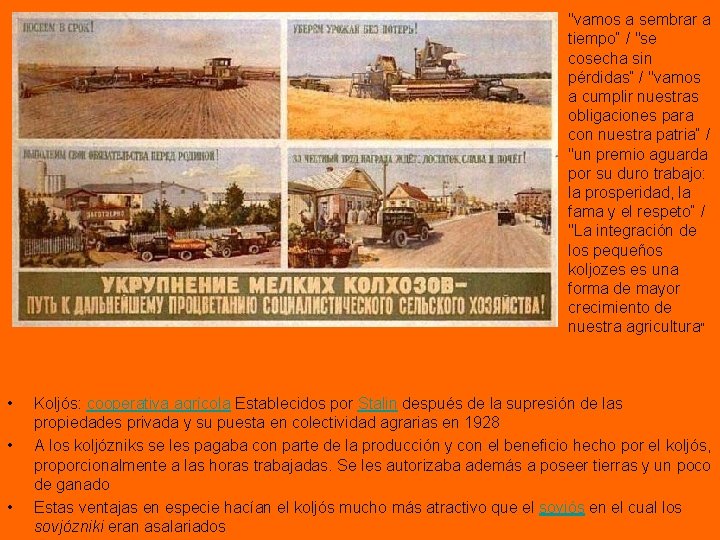 • • "vamos a sembrar a tiempo“ / "se cosecha sin pérdidas“ / • • "vamos a sembrar a tiempo“ / "se cosecha sin pérdidas“ /