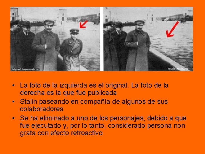 • La foto de la izquierda es el original. La foto de la • La foto de la izquierda es el original. La foto de la