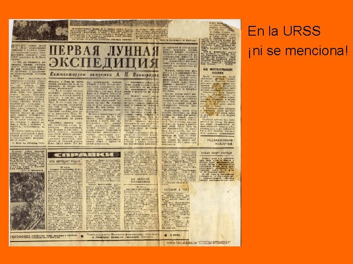 En la URSS ¡ni se menciona! En la URSS ¡ni se menciona!