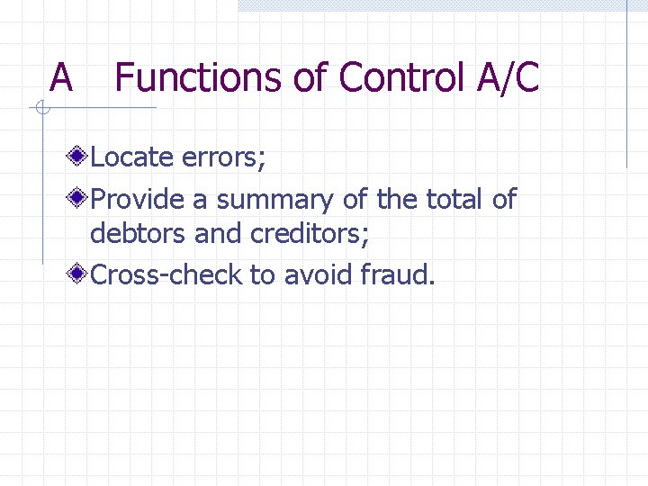 A Functions of Control A/C Locate errors; Provide a summary of the total of A Functions of Control A/C Locate errors; Provide a summary of the total of