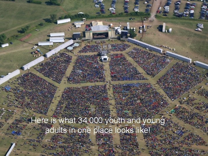 Here is what 34, 000 youth and young adults in one place looks like!