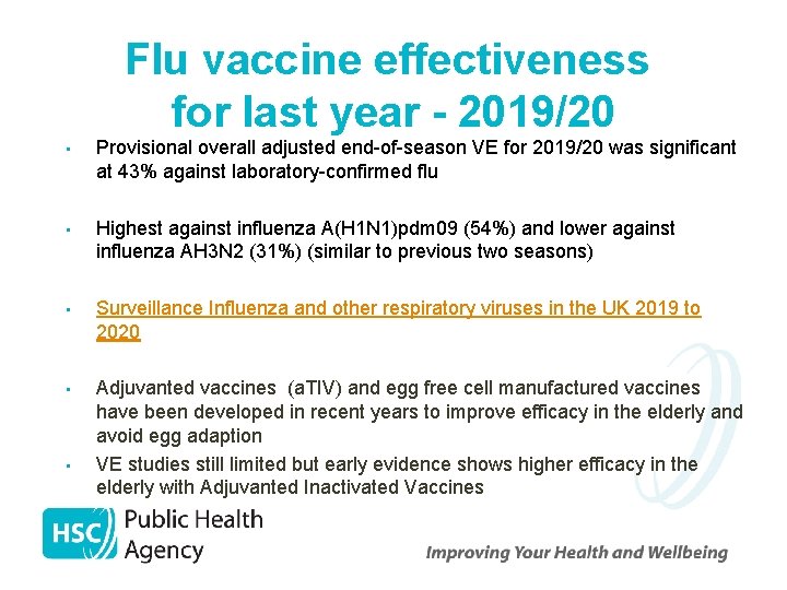 Flu vaccine effectiveness for last year - 2019/20 • Provisional overall adjusted end-of-season VE