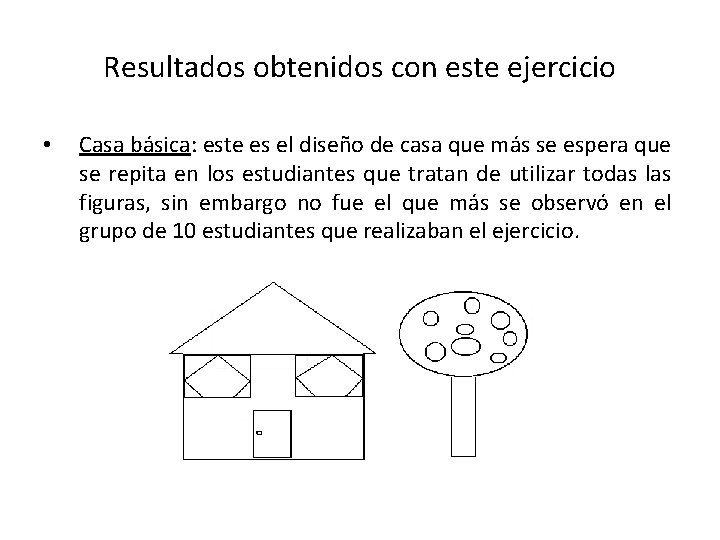 Resultados obtenidos con este ejercicio • Casa básica: este es el diseño de casa