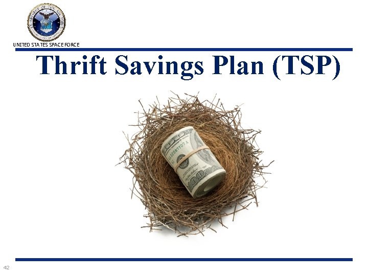 UNITED STATES SPACE FORCE Thrift Savings Plan (TSP) 42 