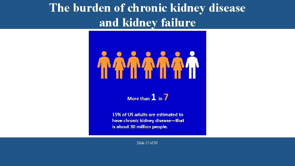 The burden of chronic kidney disease and kidney failure Slide 17 of 80 