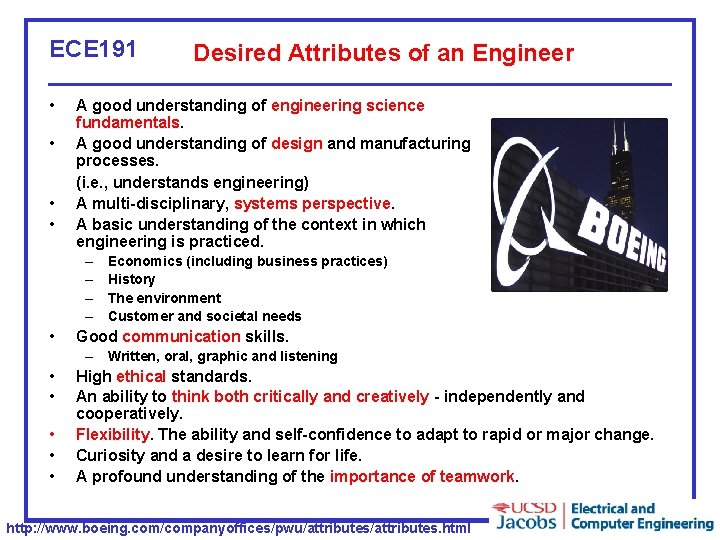 ECE 191 • • A good understanding of engineering science fundamentals. A good understanding ECE 191 • • A good understanding of engineering science fundamentals. A good understanding