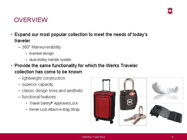 OVERVIEW • Expand our most popular collection to meet the needs of today’s traveler