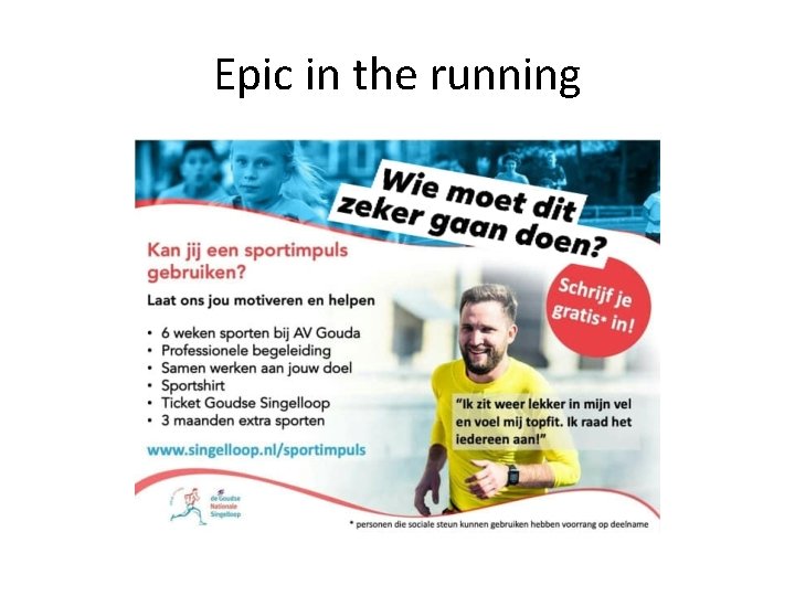 Epic in the running 