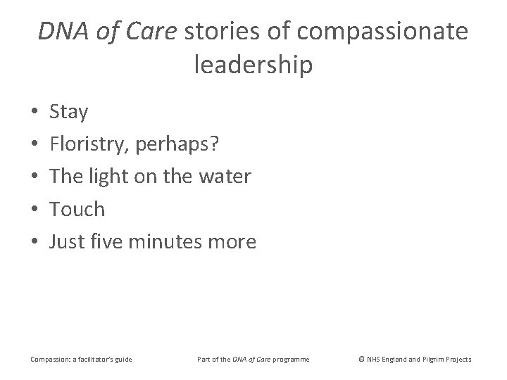 DNA of Care stories of compassionate leadership • • • Stay Floristry, perhaps? The