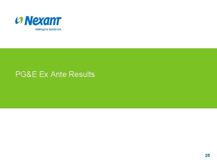 PG&E Ex Ante Results 25 