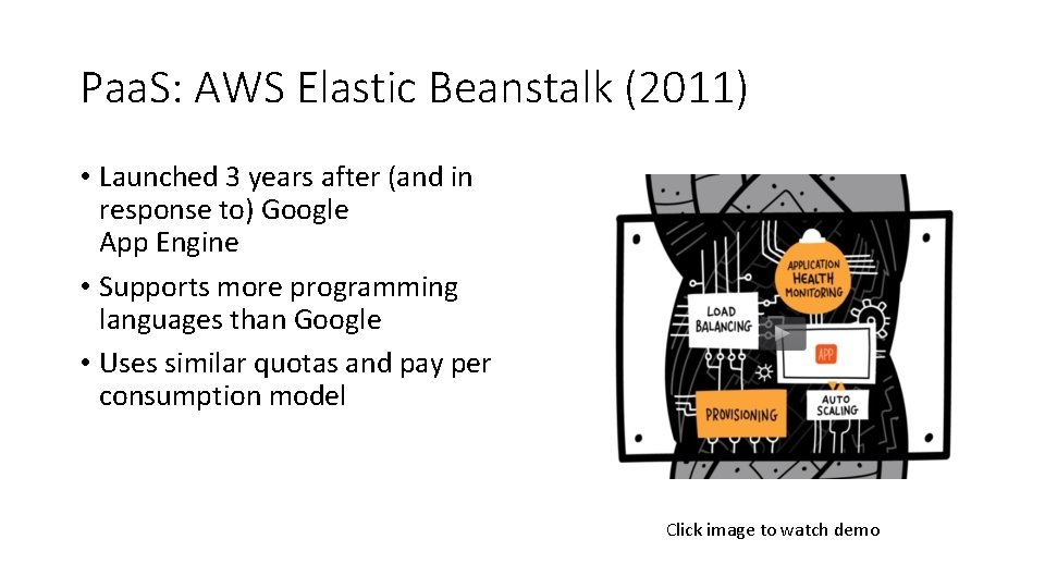 Paa. S: AWS Elastic Beanstalk (2011) • Launched 3 years after (and in response