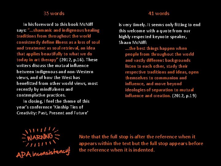 35 words 41 words In his foreword to this book Mc. Niff says: “. 35 words 41 words In his foreword to this book Mc. Niff says: “.