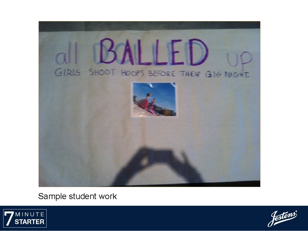 Sample student work 