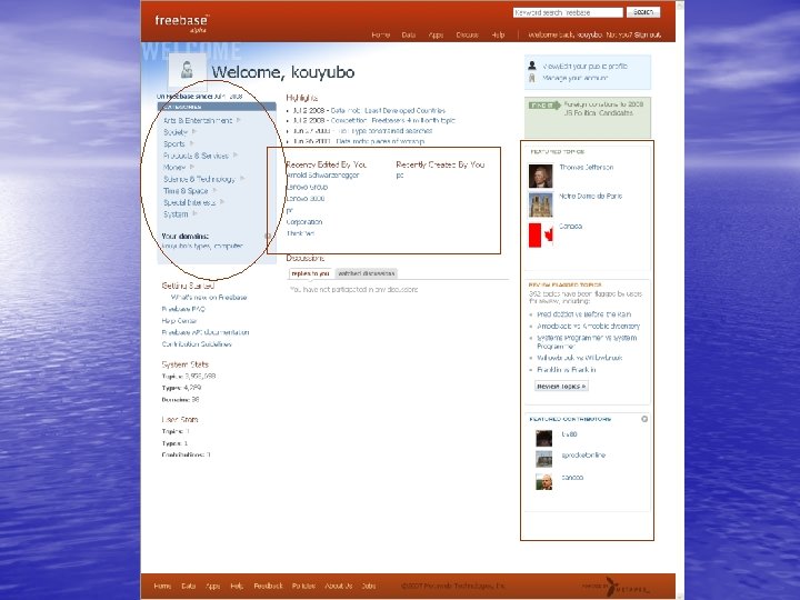 Introduction to Freebase Kou yubo Web Outline What