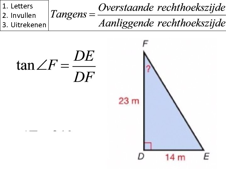 1. Letters 2. Invullen 3. Uitrekenen 