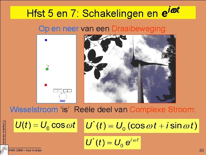 Hfst 5 en 7: Schakelingen en eiwt Op en neer van een Draaibeweging: Wisselstroom