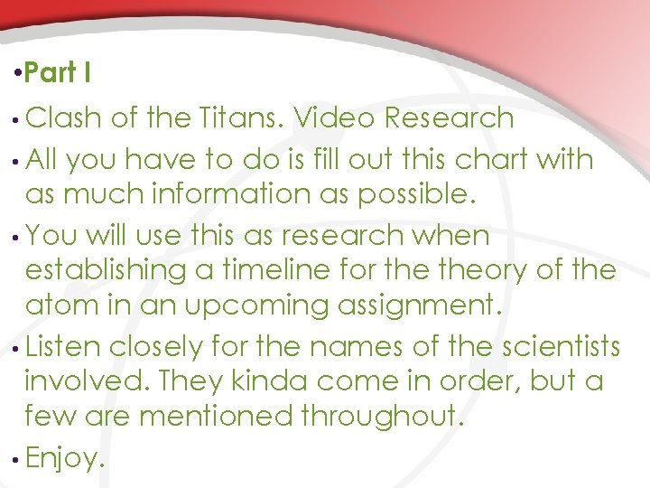  • Part I • Clash of the Titans. Video Research • All you