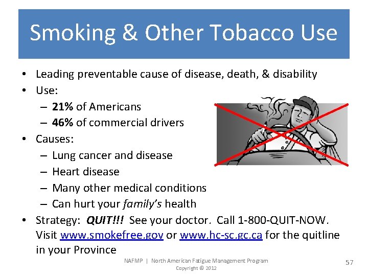 Smoking & Other Tobacco Use • Leading preventable cause of disease, death, & disability