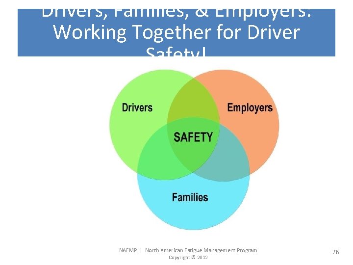 Drivers, Families, & Employers: Working Together for Driver Safety! NAFMP | North American Fatigue