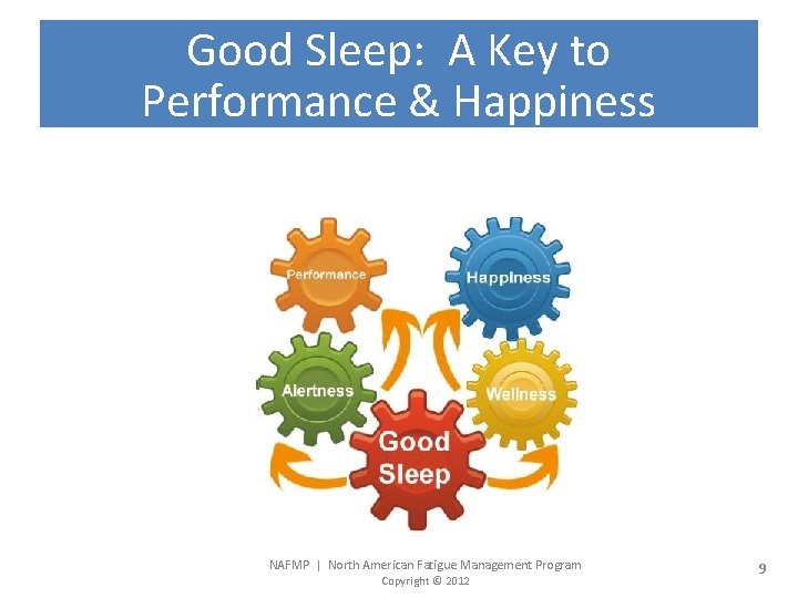 Good Sleep: A Key to Performance & Happiness NAFMP | North American Fatigue Management