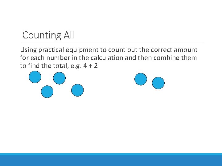 Counting All Using practical equipment to count out the correct amount for each number