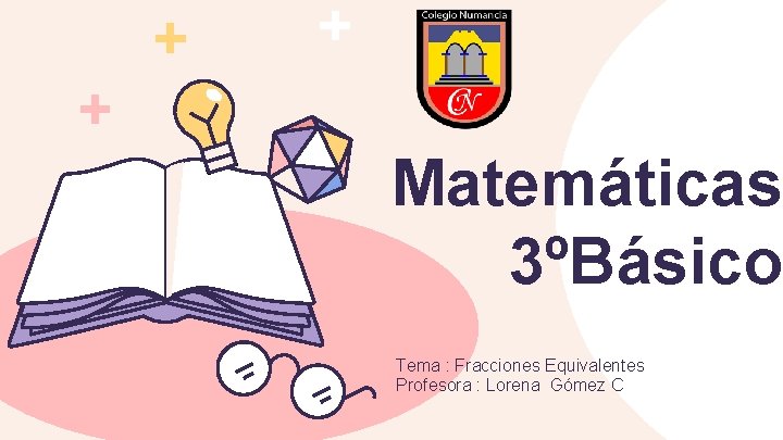 Matemáticas 3ºBásico Tema : Fracciones Equivalentes Profesora : Lorena Gómez C 