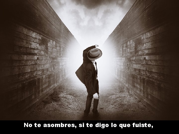 No te asombres, si te digo lo que fuiste, 