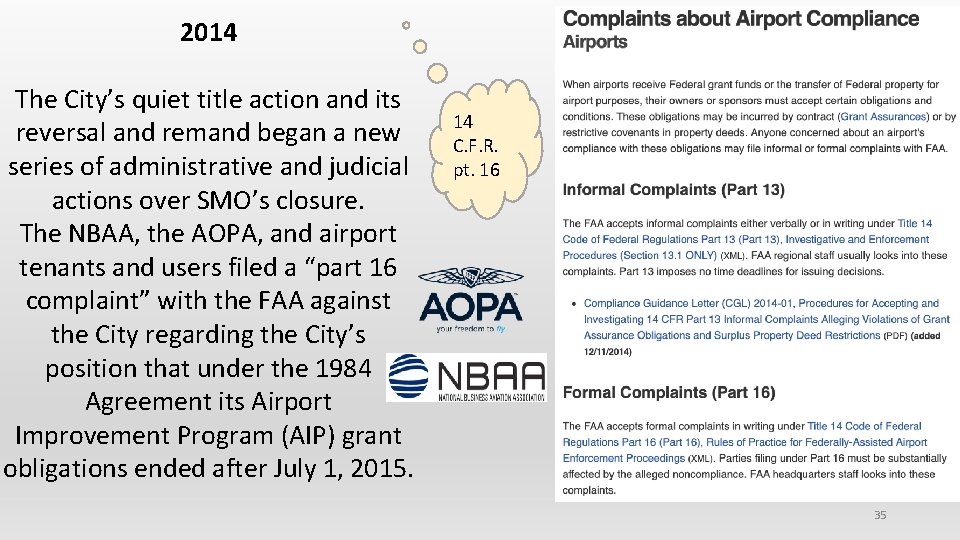 2014 The City’s quiet title action and its reversal and remand began a new