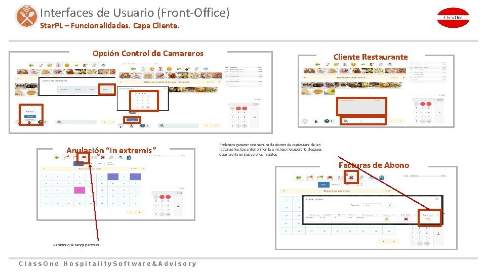 Interfaces de Usuario (Front-Office) Star. PL – Funcionalidades. Capa Cliente. Opción Control de Camareros
