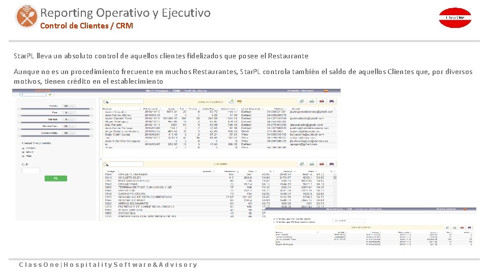 Reporting Operativo y Ejecutivo Control de Clientes / CRM Star. PL lleva un absoluto