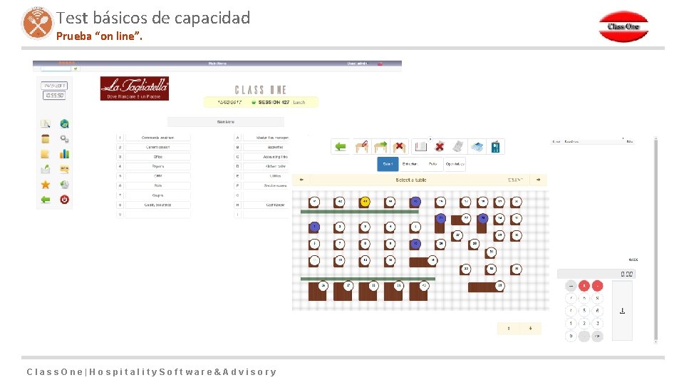 Test básicos de capacidad Prueba “on line”. Class. One|Hospitality. Software&Advisory 