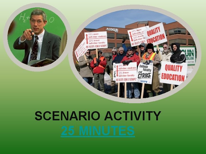 SCENARIO ACTIVITY 25 MINUTES 