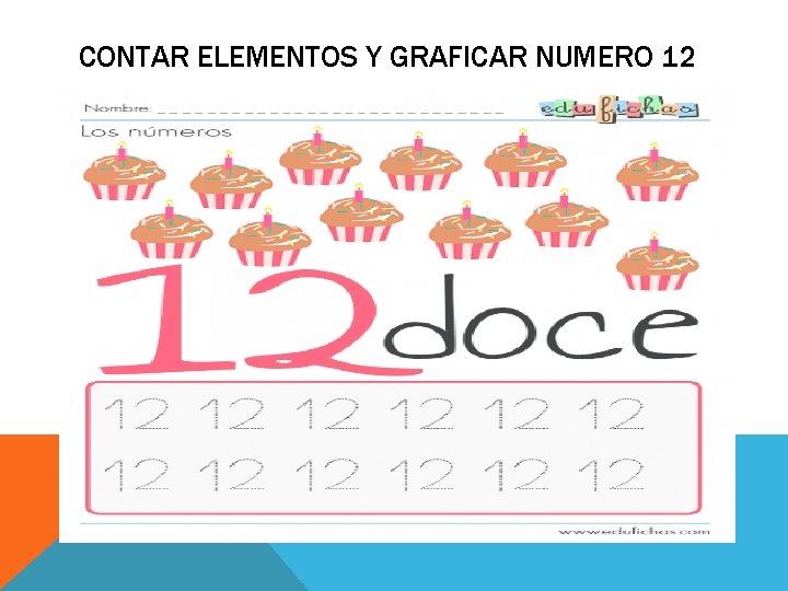 CONTAR ELEMENTOS Y GRAFICAR NUMERO 12 