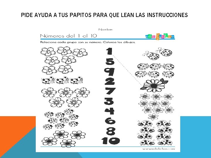 PIDE AYUDA A TUS PAPITOS PARA QUE LEAN LAS INSTRUCCIONES 