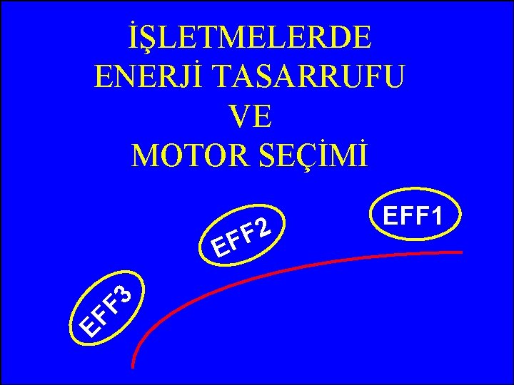 İŞLETMELERDE ENERJİ TASARRUFU VE MOTOR SEÇİMİ 2 F F EF F 3 E EFF
