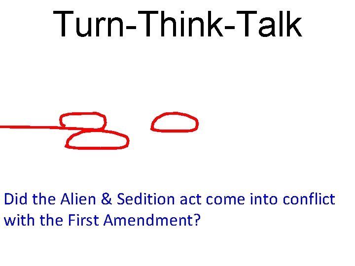 Turn-Think-Talk Did the Alien & Sedition act come into conflict with the First Amendment?